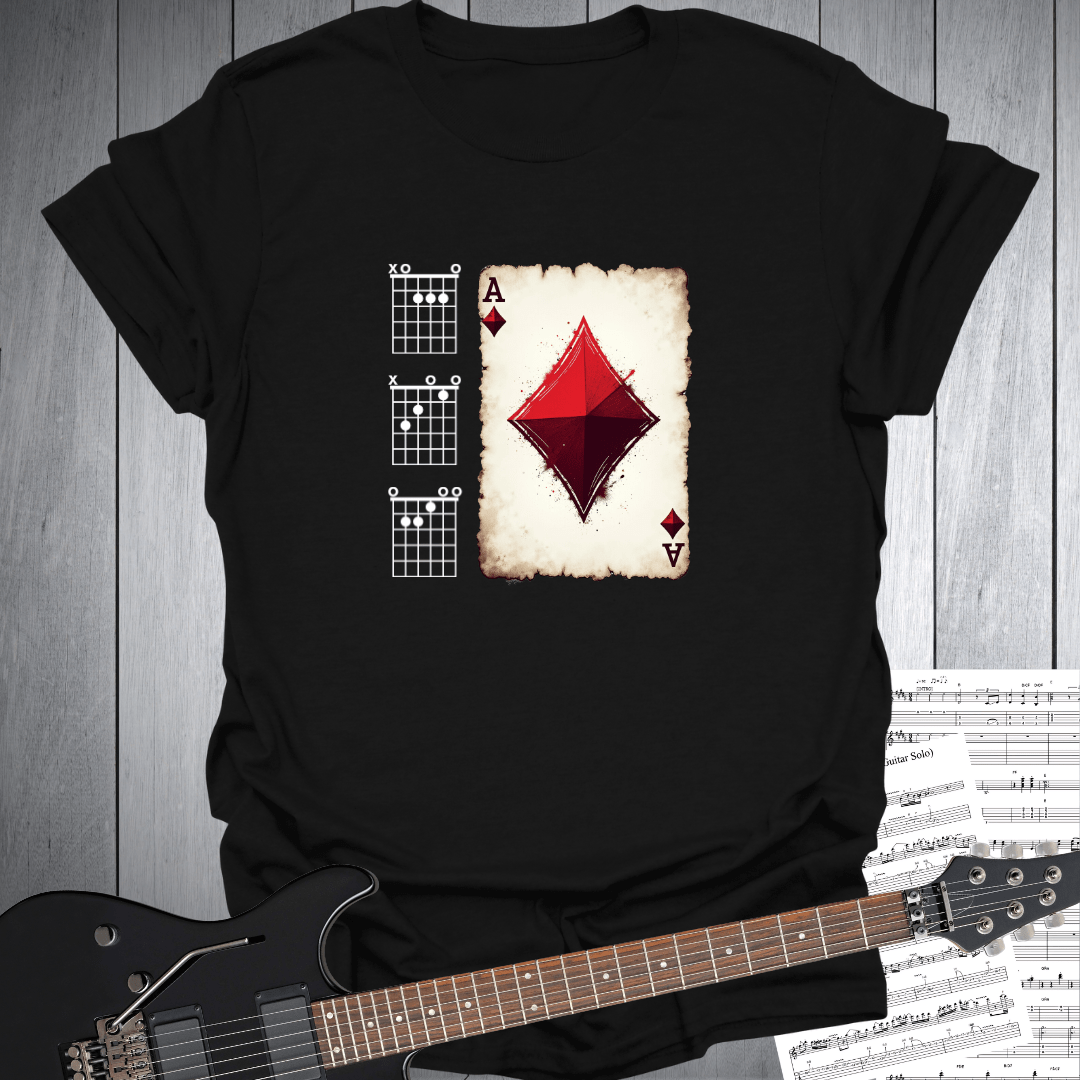 Ace of Diamonds Guitar Chord T-Shirt