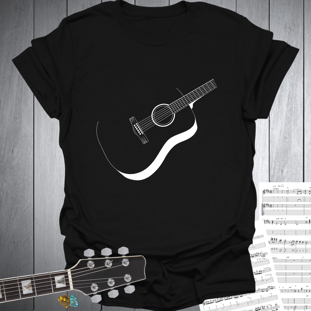 Acoustic Guitar Minimalist T-Shirt