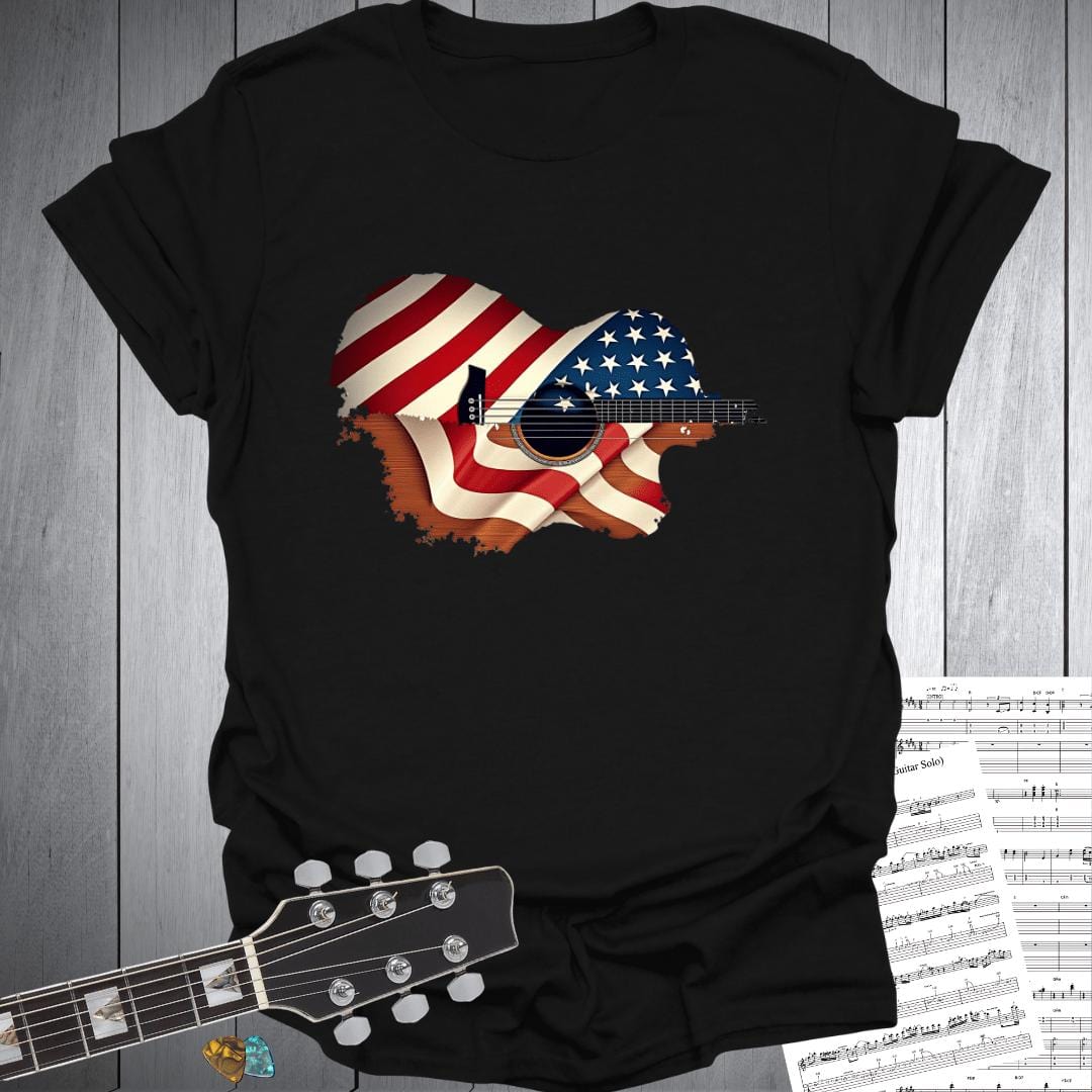 Printify T-Shirt Black / S American Guitar Pride T-Shirt