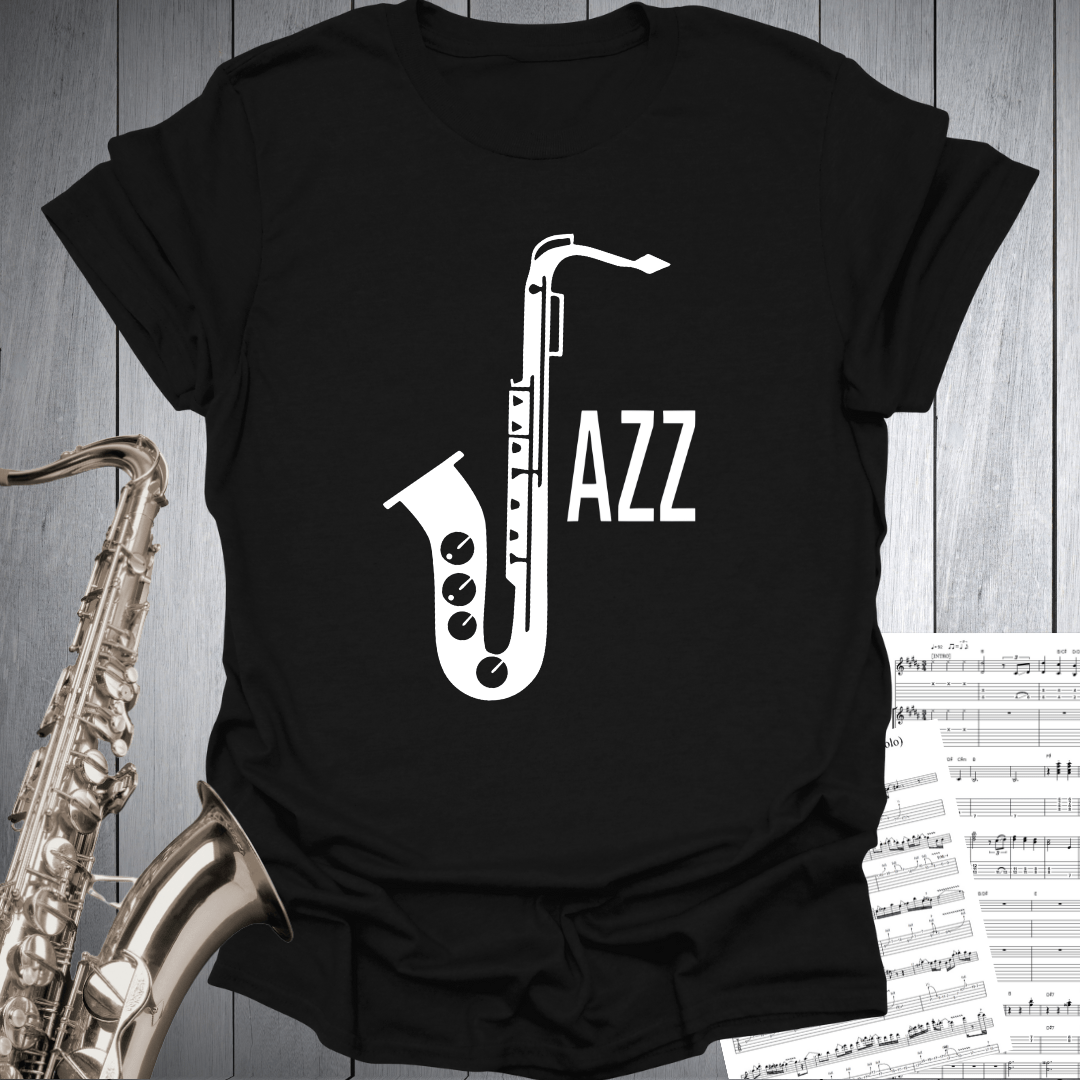 Minimalist Jazz Sax Tee T-Shirt