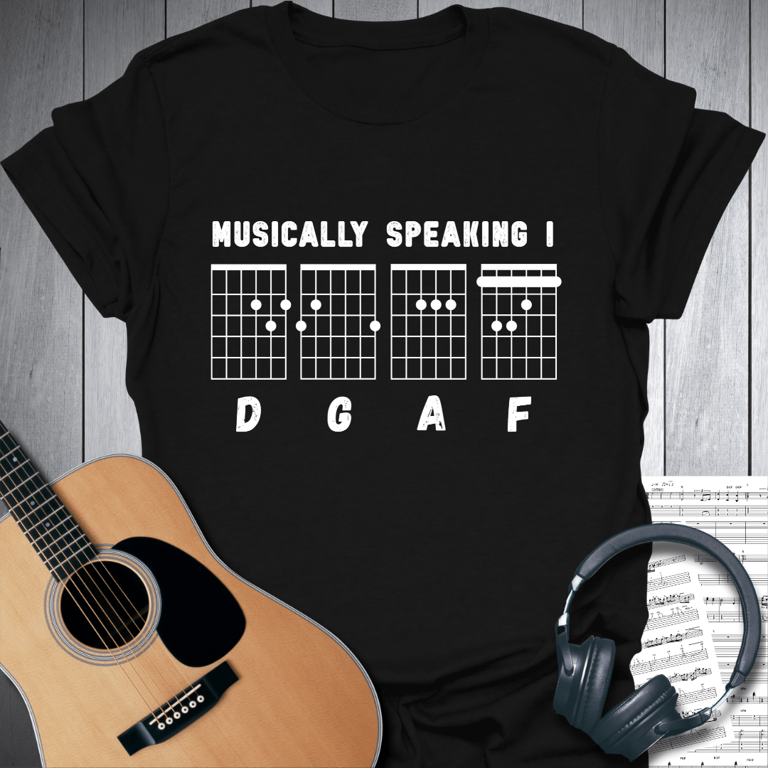 Printify T-Shirt Black / S Musically Speaking I DGAF Grunge Style T-Shirt