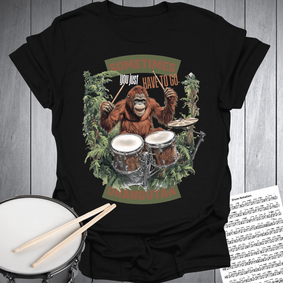Orangutan Rock Drummer T-Shirt