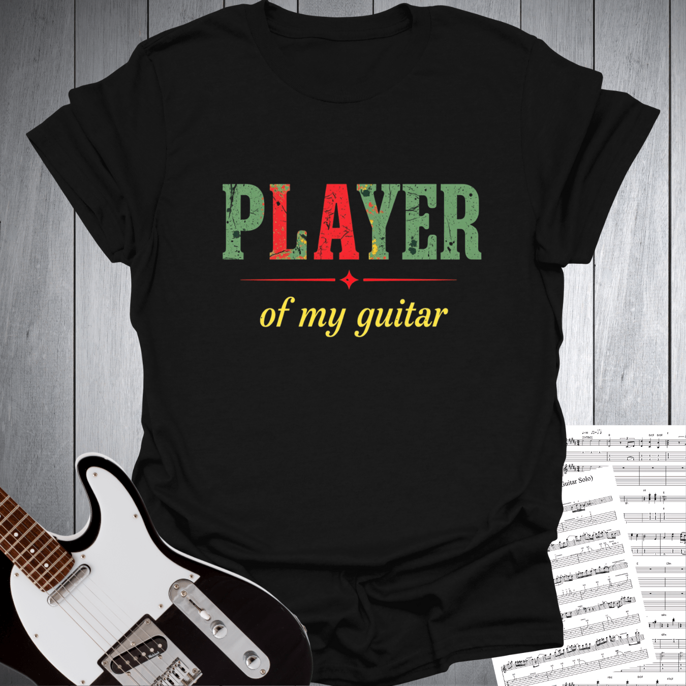 Printify T-Shirt Black / S Player of my Guitar T-Shirt