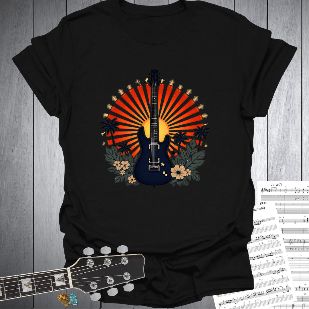 Retro Sunburst Electric Guitar T-Shirt