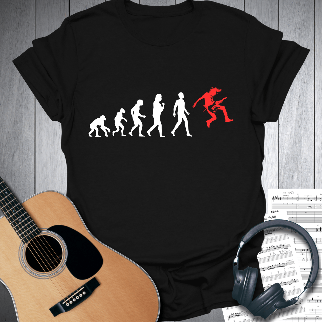 Printify T-Shirt Black / S Rock Guitarist Evolution