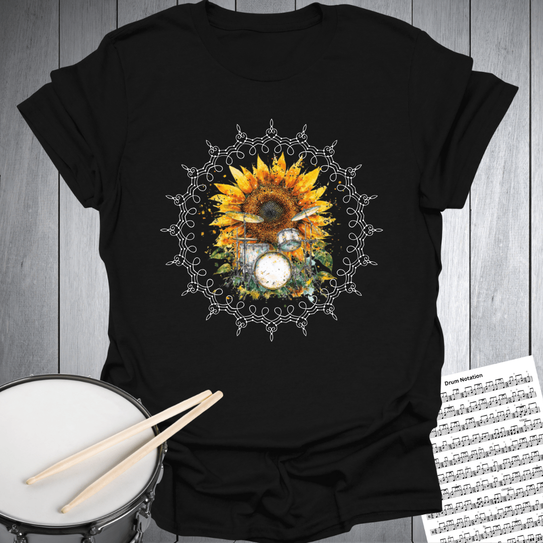 Sunflower Drummer Mandala T-Shirt