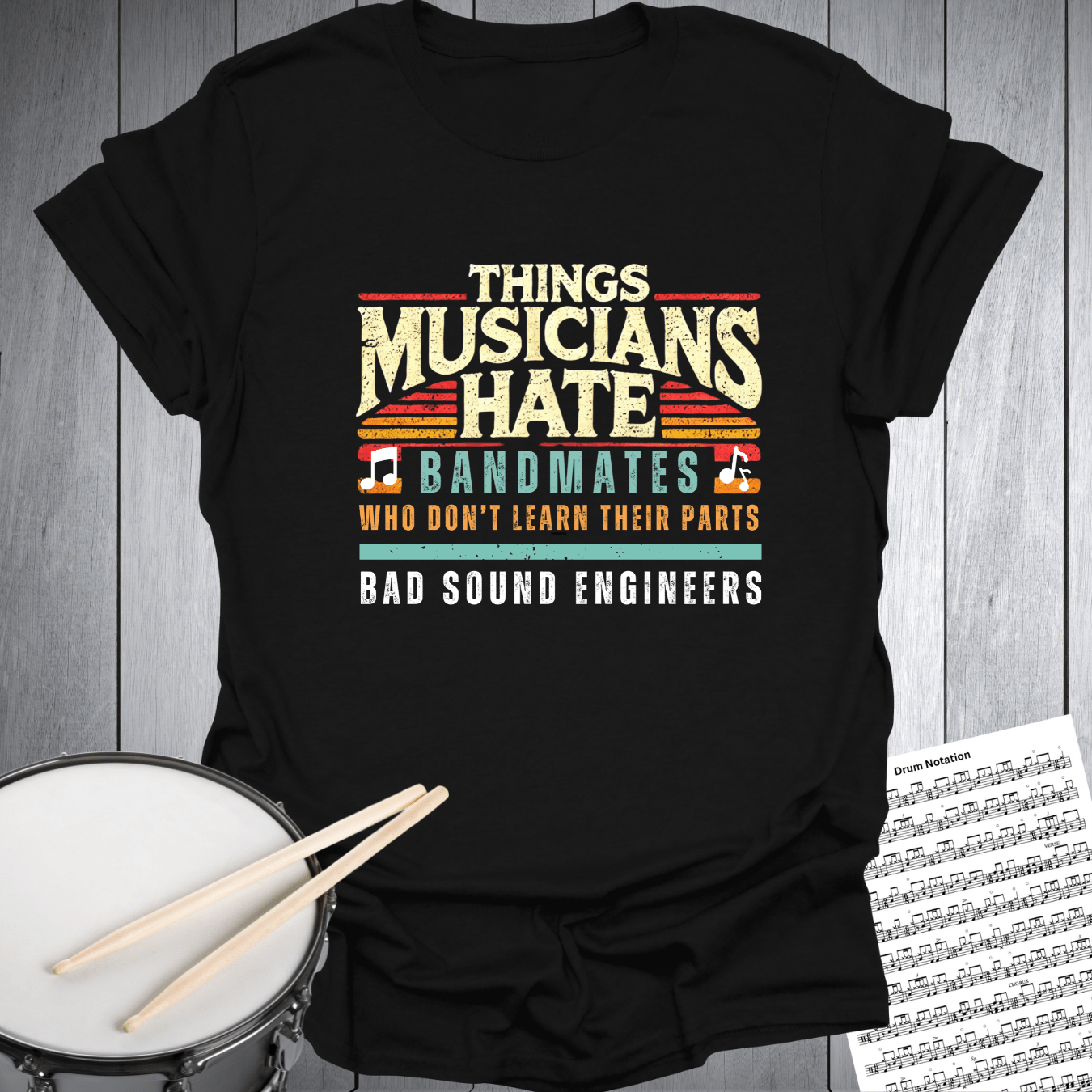 Printify T-Shirt Black / S Things That Musicians Hate T-Shirt