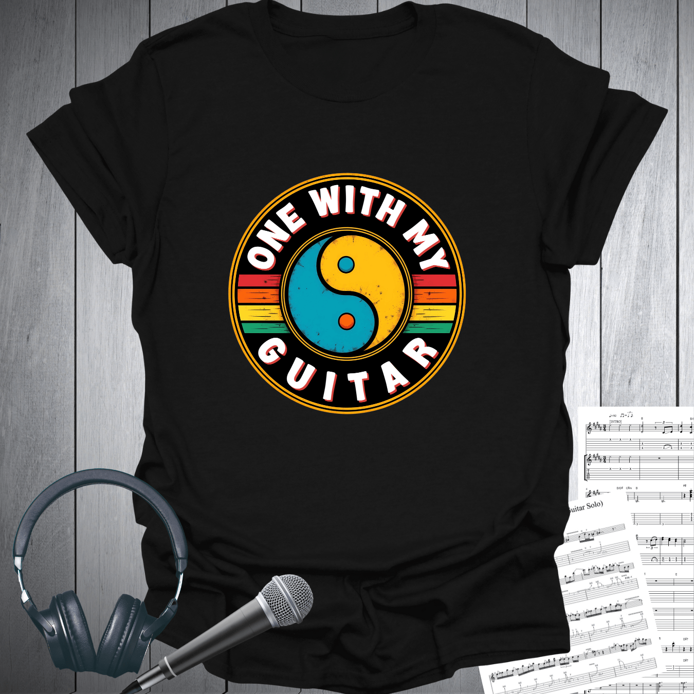 Zen Guitarist - One With My Guitar T-Shirt