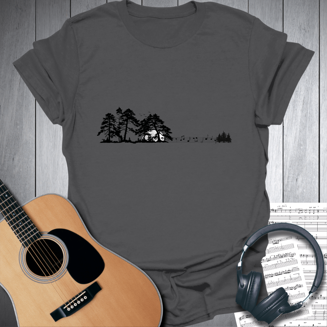 Printify T-Shirt Charcoal / S 2. Forest Harmony Acoustic Guitar Tee T-Shirt
