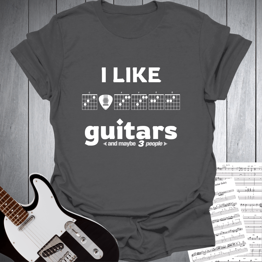 Guitars Coffee and 3 People T-Shirt