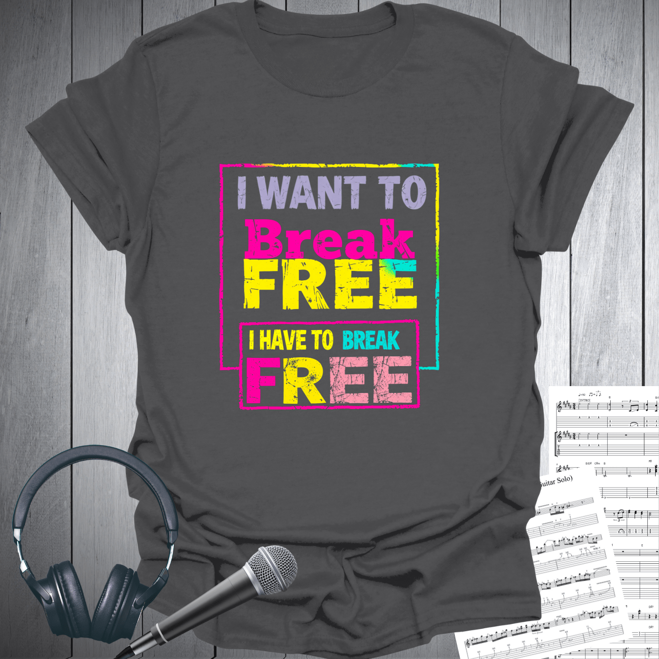 Printify T-Shirt Charcoal / S I Want to Break Free T-Shirt