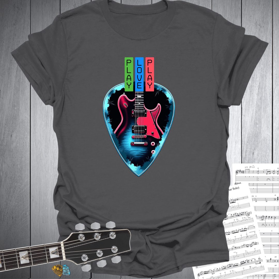 Play Love Guitar Pick T-Shirt