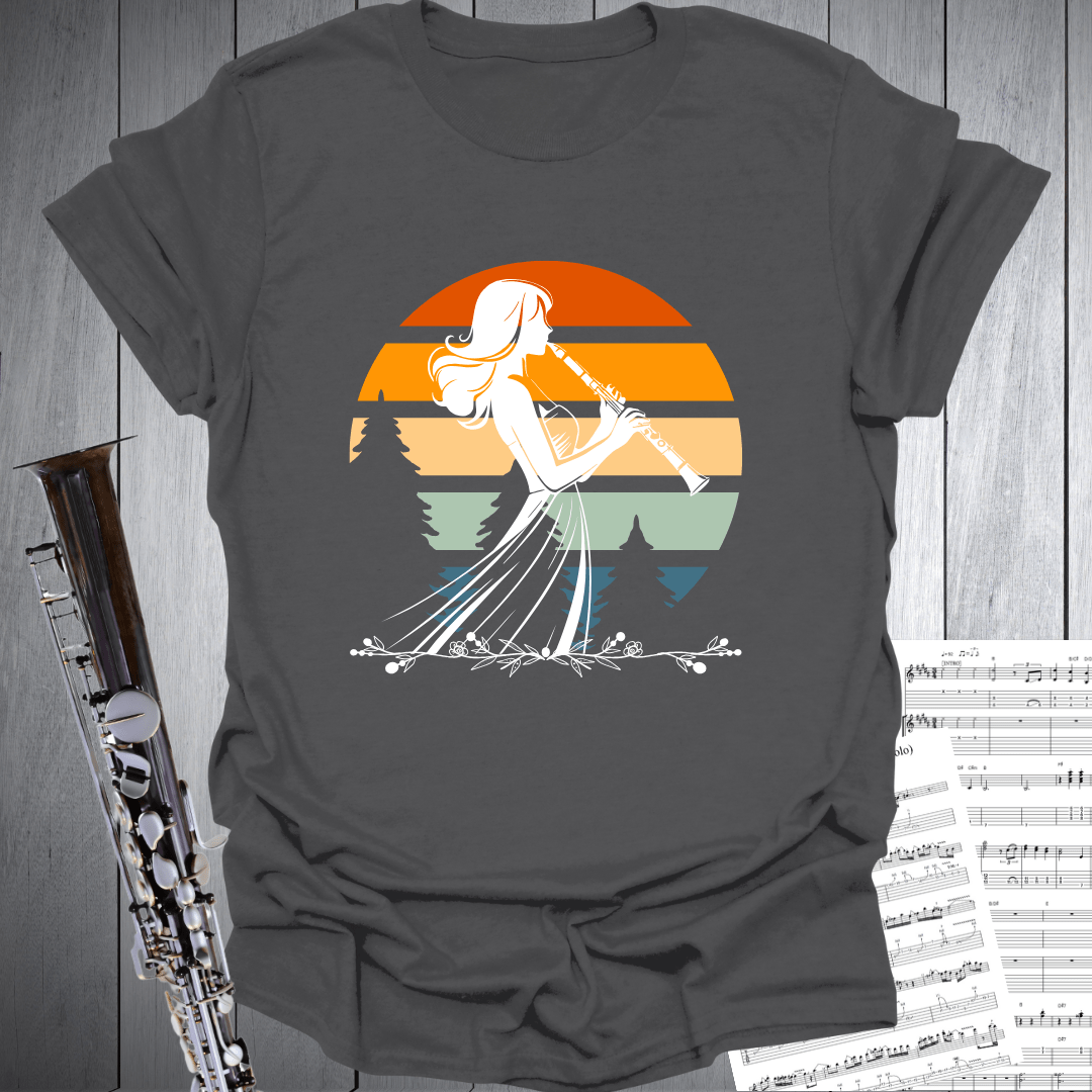 Retro Clarinet Girl T-Shirt