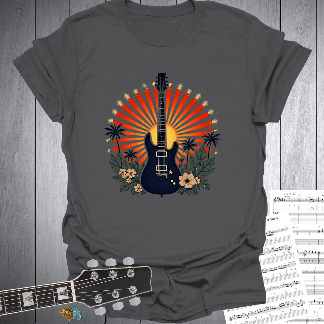 Retro Sunburst Electric Guitar T-Shirt