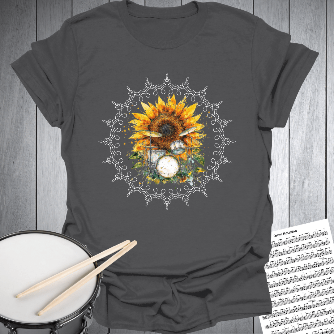 Sunflower Drummer Mandala T-Shirt