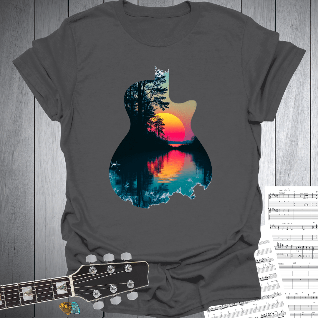 Sunset Serenade Guitar T-Shirt