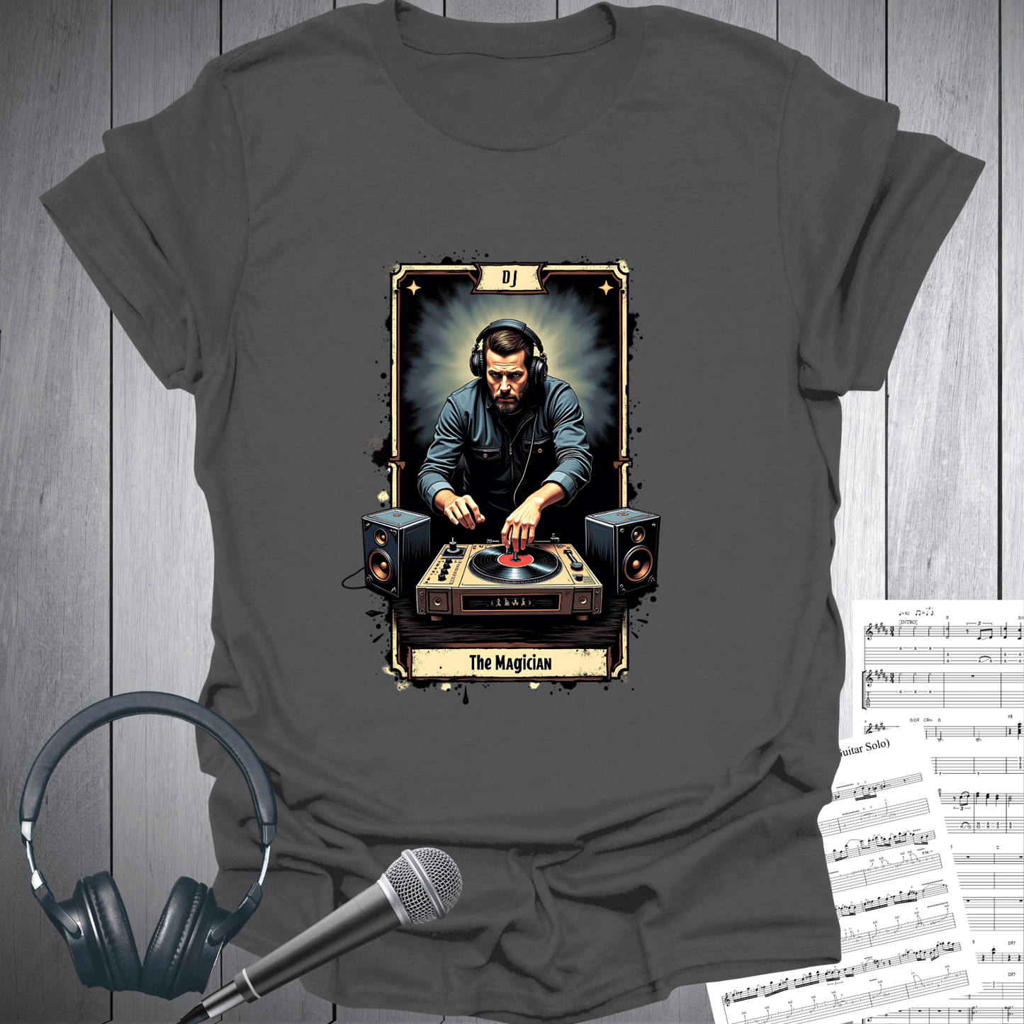 The Magician "Tarot Card Vibe" Vinyl DJ T-Shirt