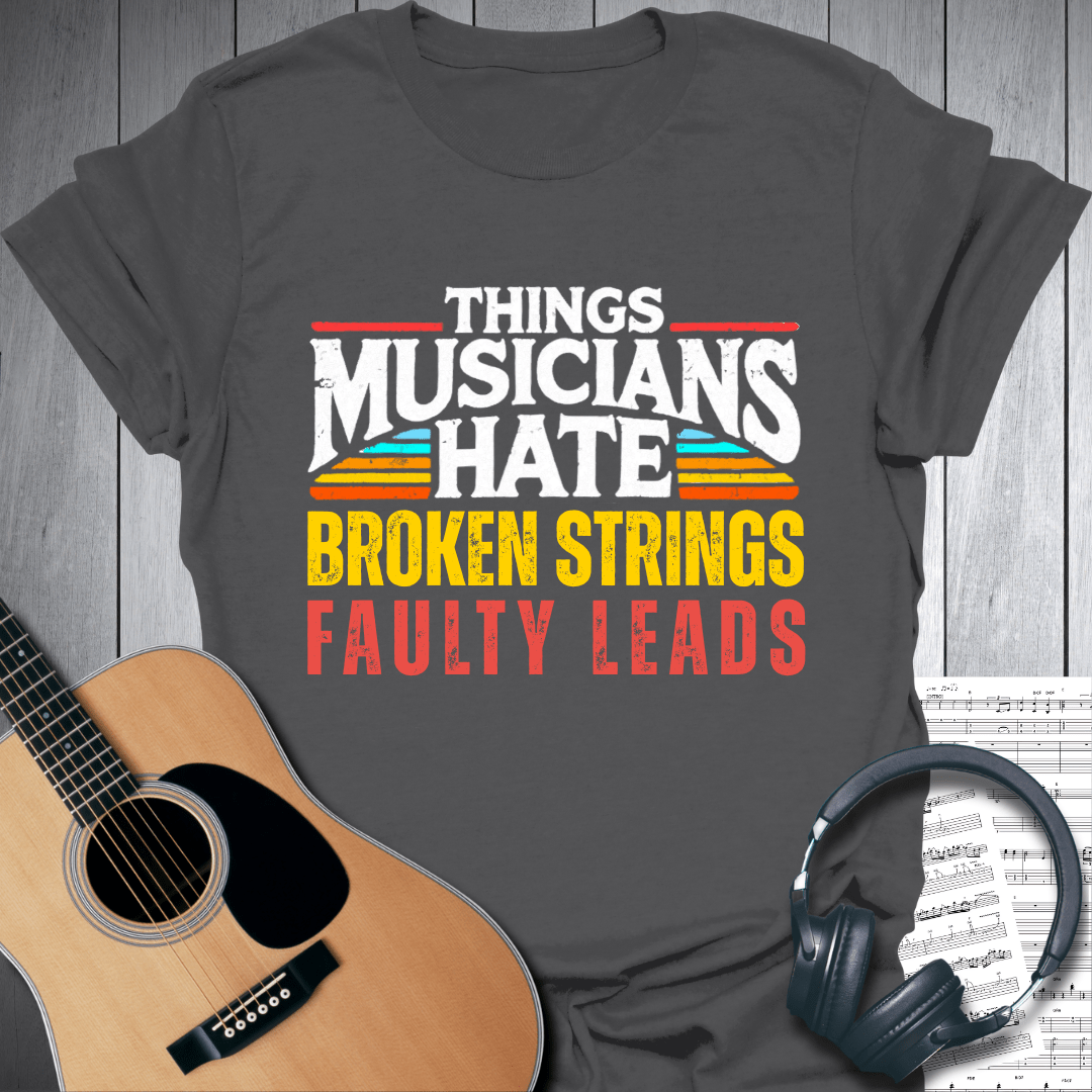 Printify T-Shirt Charcoal / S Things Musicians Hate T-Shirt - Premium Tee for Music Lovers