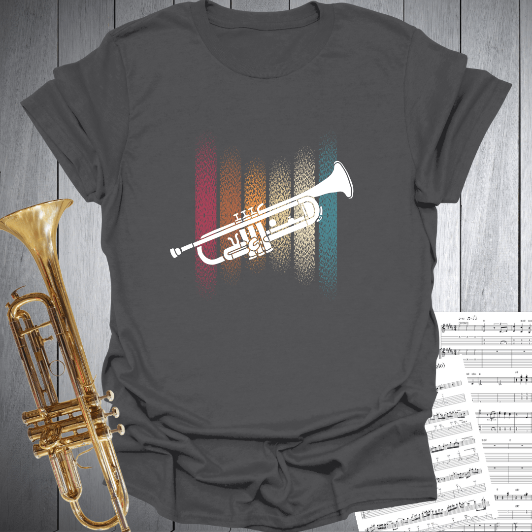 Trumpet Retro Background T-Shirt