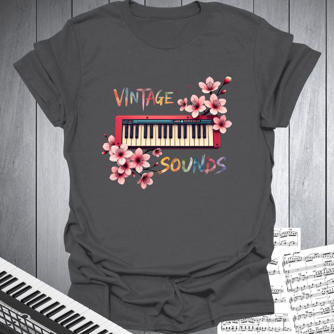 Vintage Sounds Keyboards Cherry Blossom T-Shirt