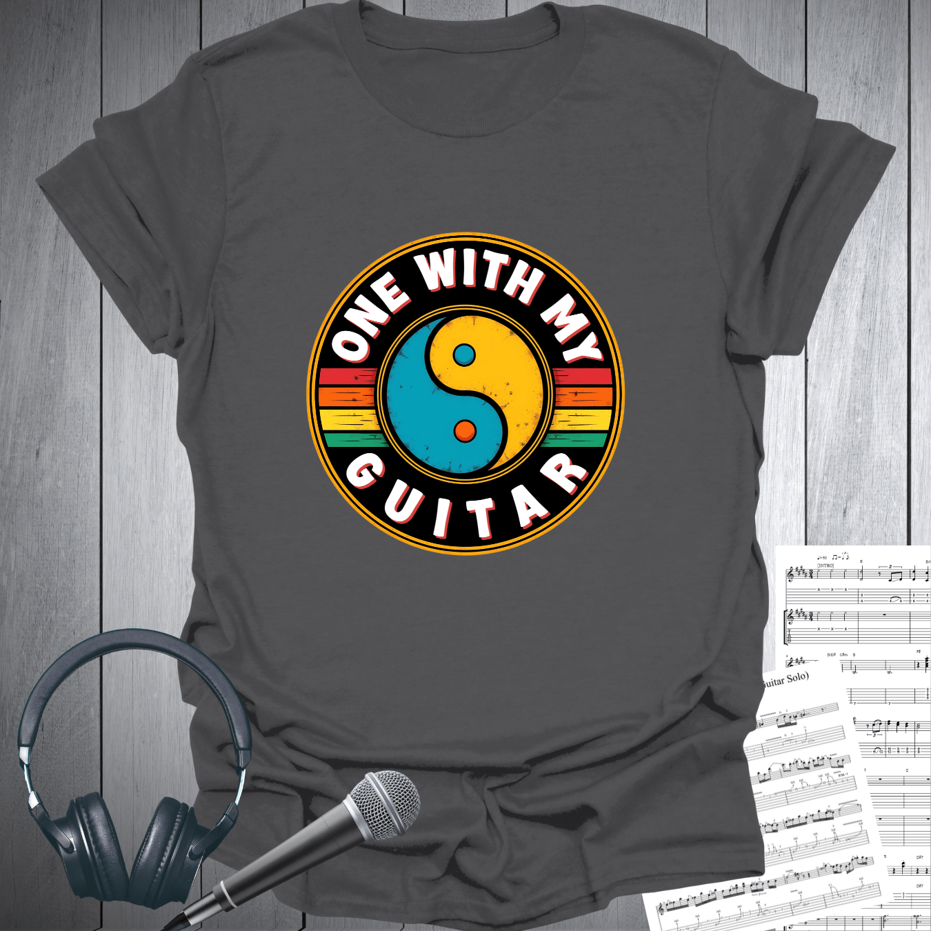 Zen Guitarist - One With My Guitar T-Shirt