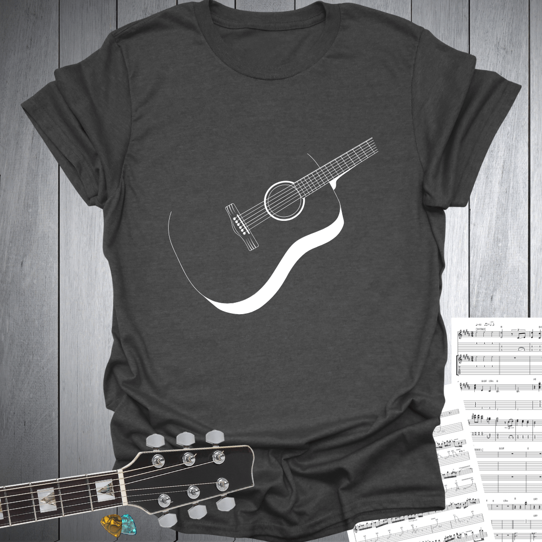Acoustic Guitar Minimalist T-Shirt