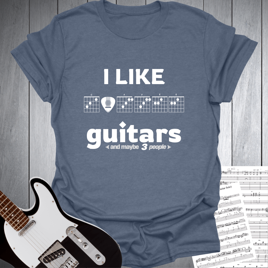 Guitars Coffee and 3 People T-Shirt