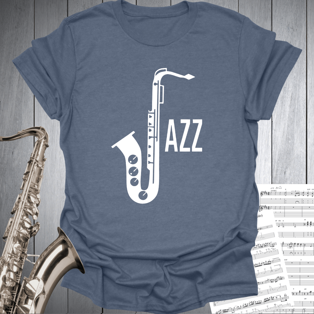Minimalist Jazz Sax Tee T-Shirt