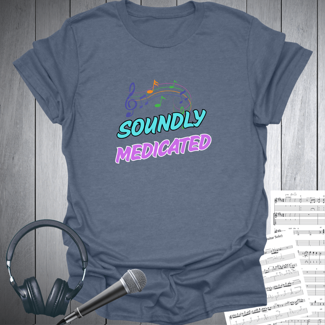 Soundly Medicated Music Themed T-Shirt