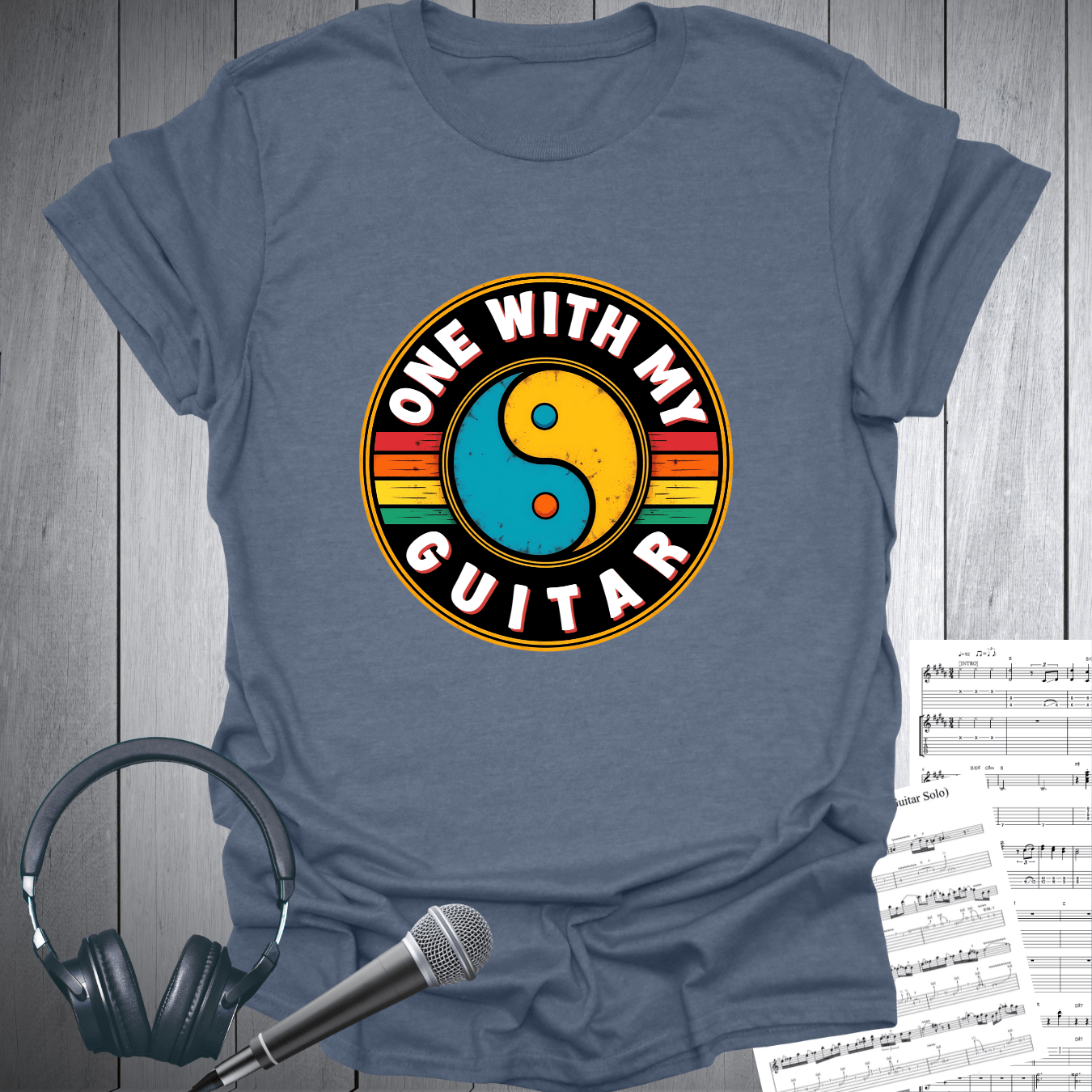 Zen Guitarist - One With My Guitar T-Shirt