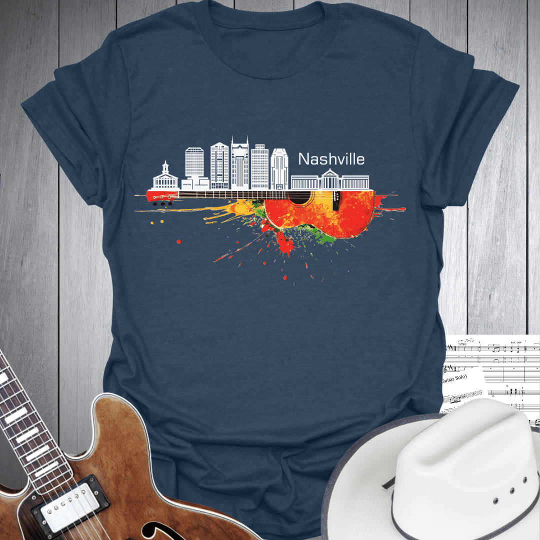 Nashville Guitar Skyline T-Shirt