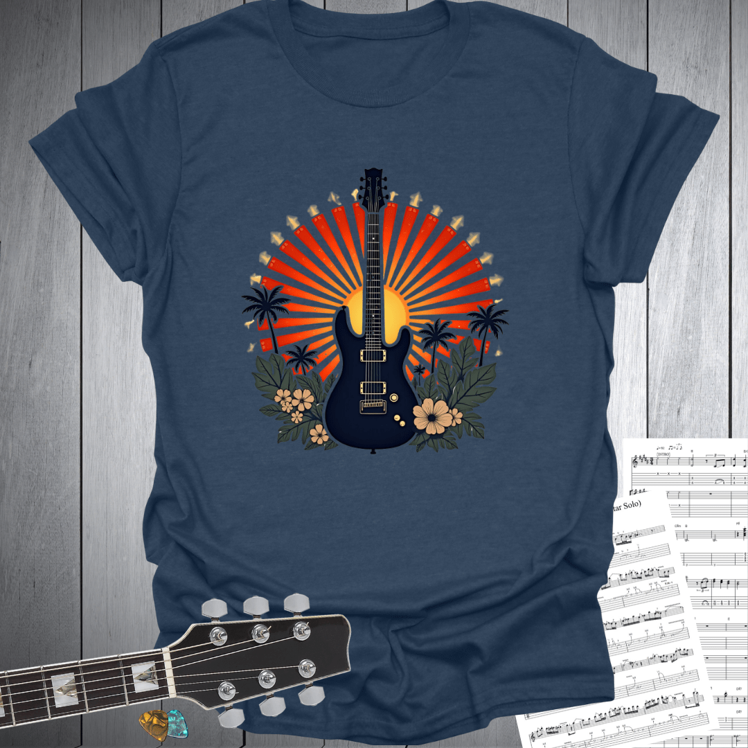 Retro Sunburst Electric Guitar T-Shirt
