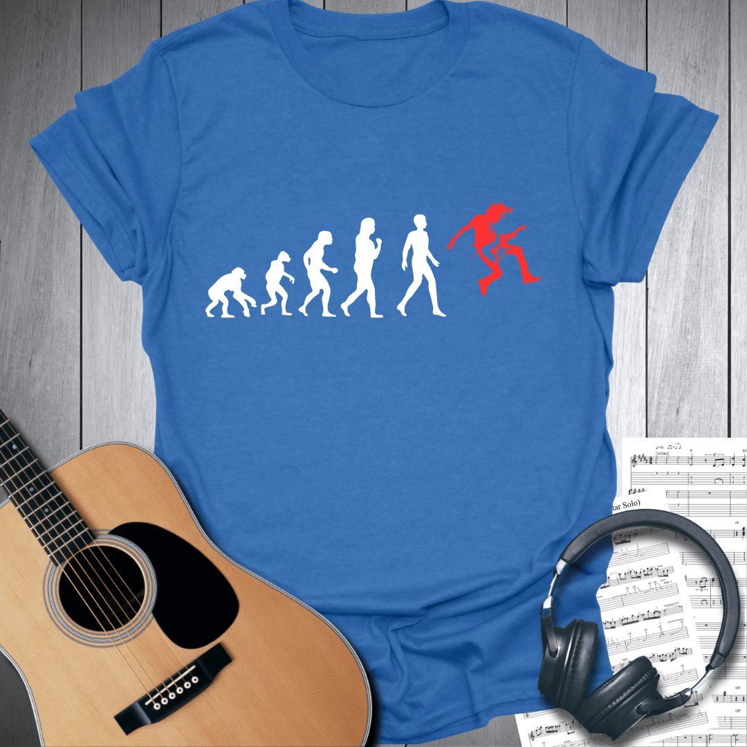 Printify T-Shirt Heather Royal / S Rock Guitarist Evolution
