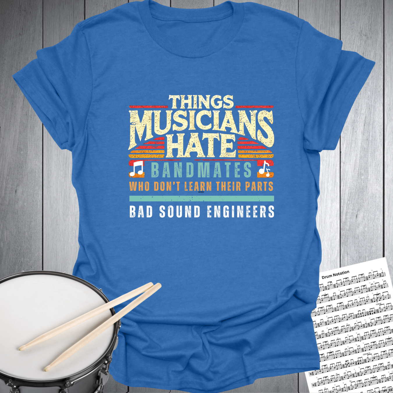 Printify T-Shirt Heather Royal / S Things That Musicians Hate T-Shirt