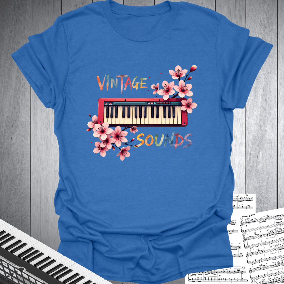 Vintage Sounds Keyboards Cherry Blossom T-Shirt