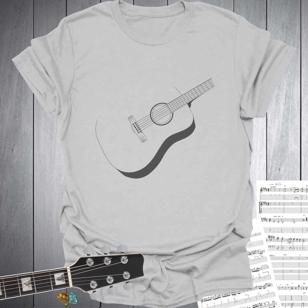 Acoustic Guitar Minimalist T-Shirt
