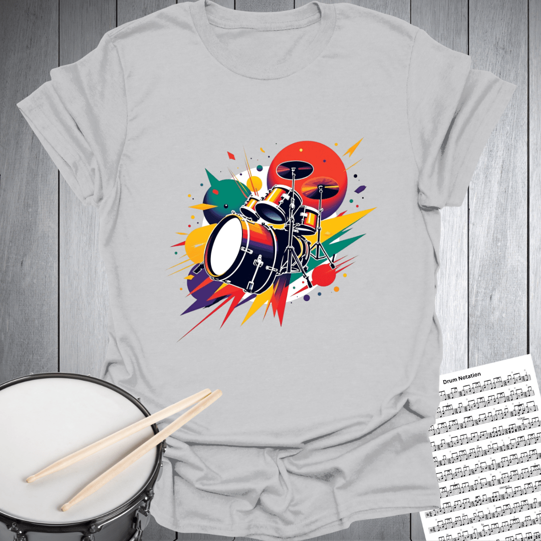 Dynamic Drumset Graphic T-Shirt