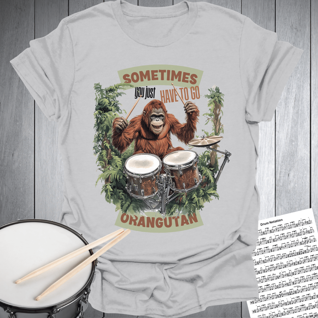 Orangutan Rock Drummer T-Shirt