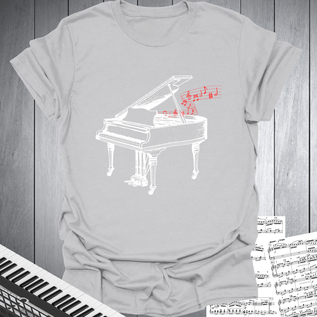 Piano And Notes T-Shirt