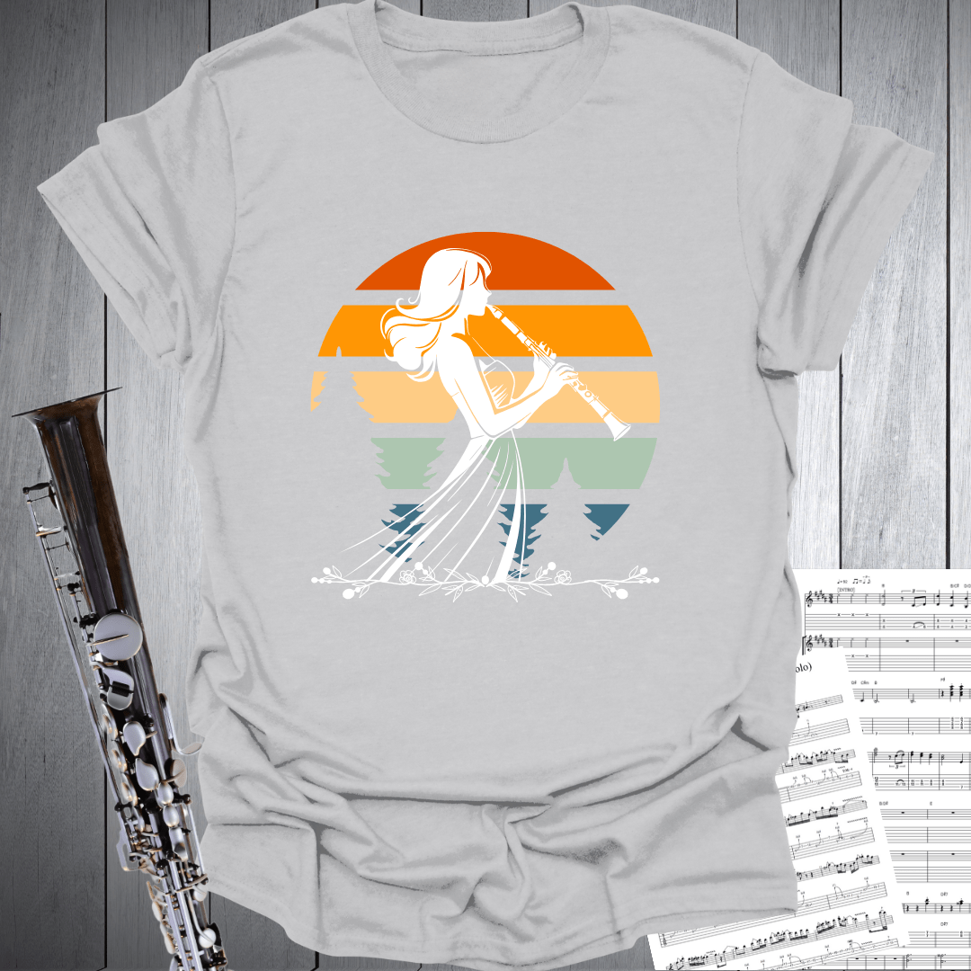Retro Clarinet Girl T-Shirt