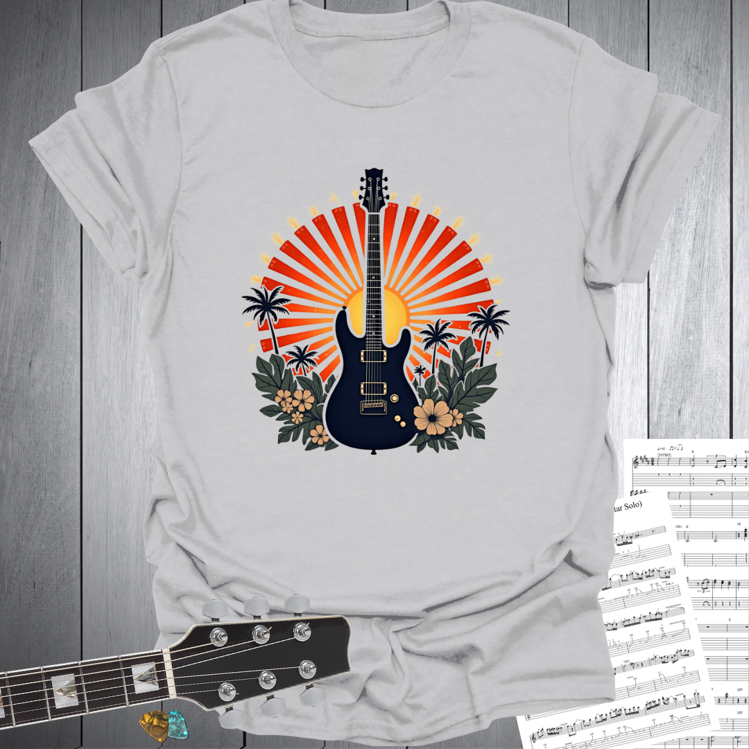 Retro Sunburst Electric Guitar T-Shirt