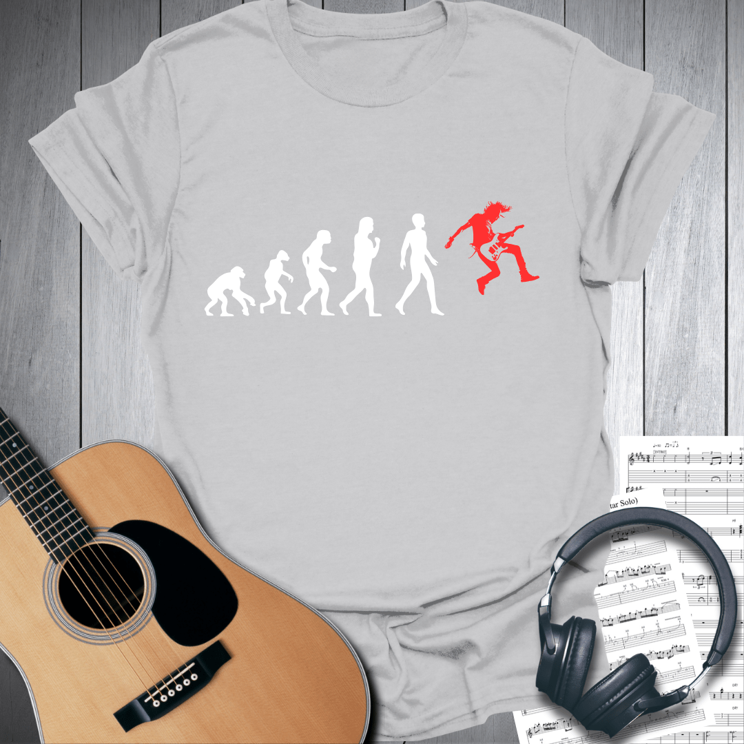 Printify T-Shirt Ice Grey / S Rock Guitarist Evolution