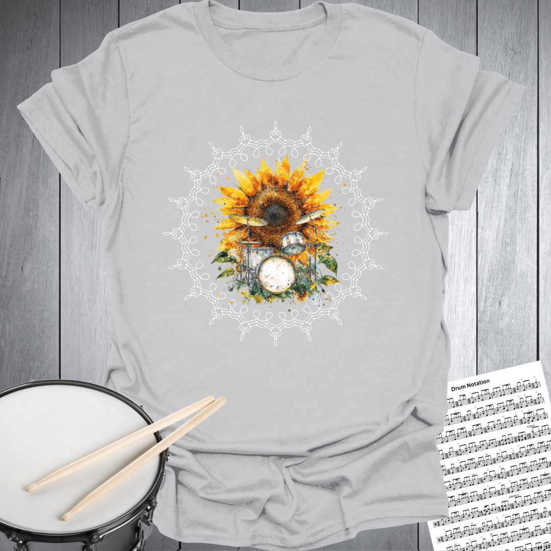 Sunflower Drummer Mandala T-Shirt