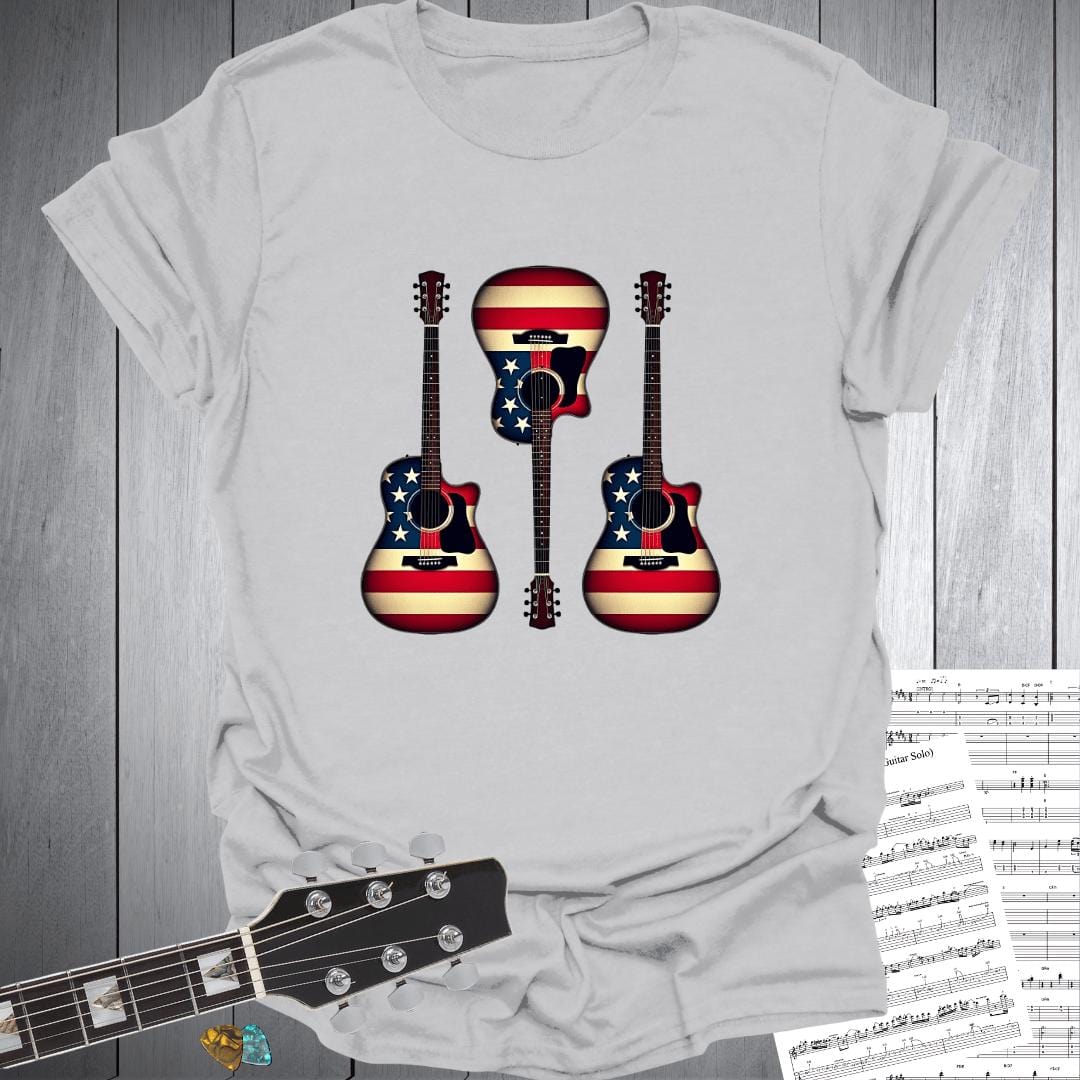 Printify T-Shirt Ice Grey / S Team USA Acoustic Patriots T-Shirt