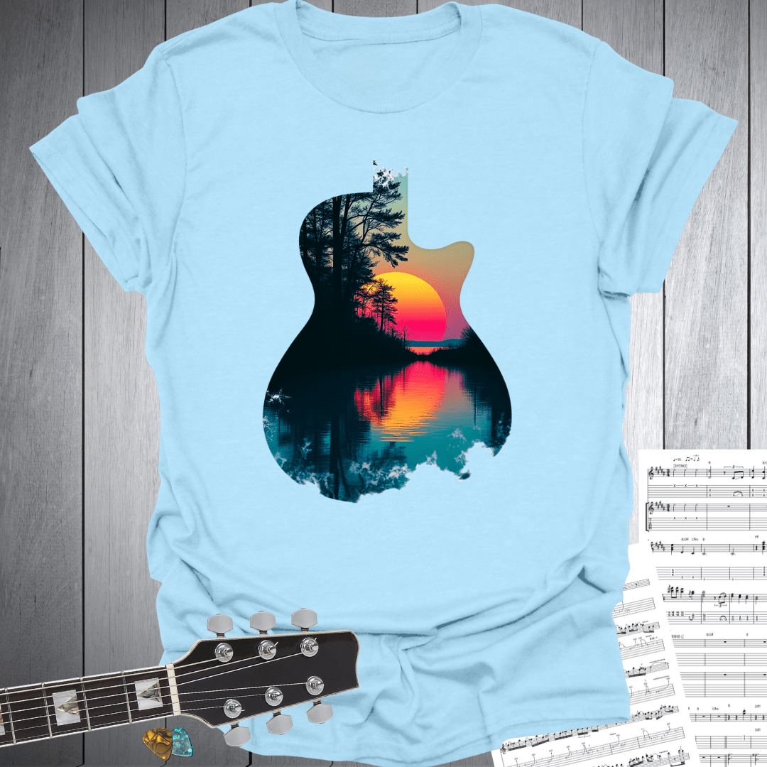 Sunset Serenade Guitar T-Shirt