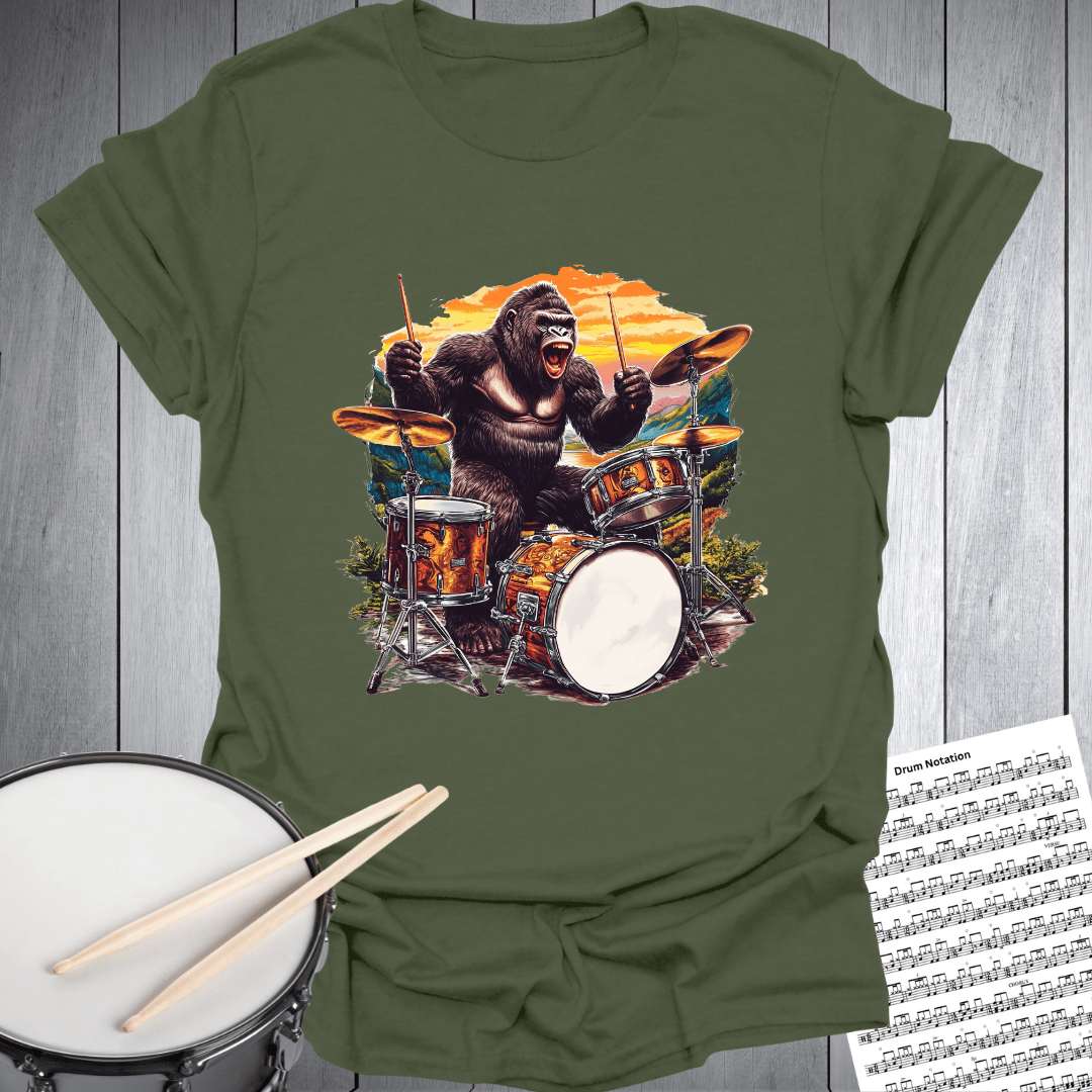 Gorilla Drummer T-Shirt