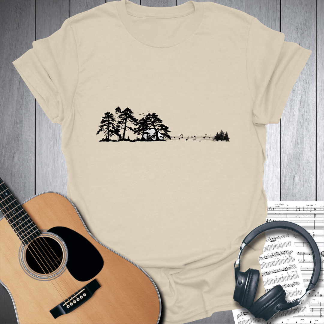 Printify T-Shirt Natural / S 2. Forest Harmony Acoustic Guitar Tee T-Shirt