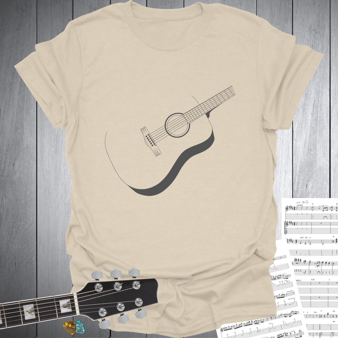 Acoustic Guitar Minimalist T-Shirt