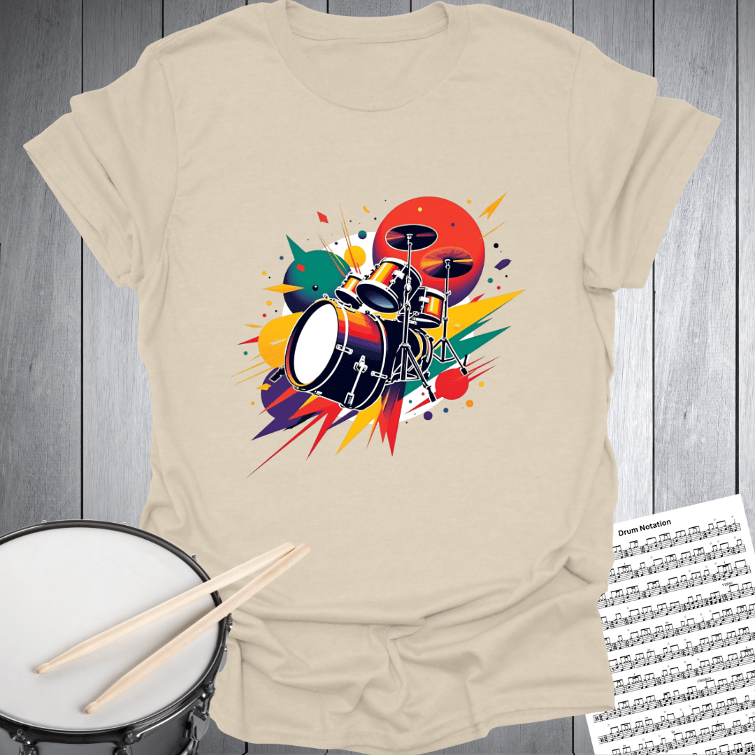 Dynamic Drumset Graphic T-Shirt