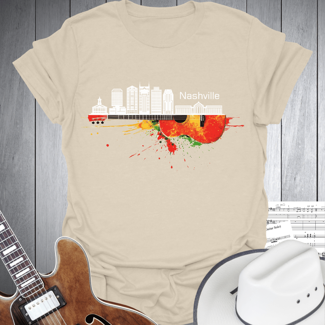 Nashville Guitar Skyline T-Shirt
